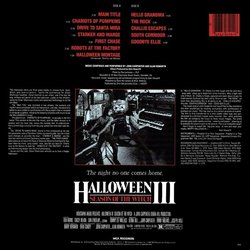 Halloween III: Season of the Witch Soundtrack (John Carpenter, Alan Howarth) - CD Back cover