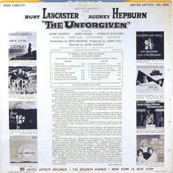 The Unforgiven Soundtrack (Dimitri Tiomkin) - CD Back cover