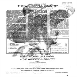 Wonderful Country Soundtrack (Alex North) - CD Back cover