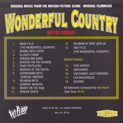 The Wonderful Country Soundtrack (Alex North) - CD Back cover