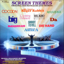 Screen Themes Soundtrack (John Barry, Elmer Bernstein, Paul Chihara, Danny Elfman, Dave Grusin, James Horner, Michael Kamen, Nile Rodgers, John Scott, Howard Shore, Alan Silvestri) - CD cover