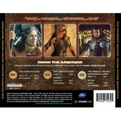 Conan The Barbarian Soundtrack (Basil Poledouris) - CD Back cover