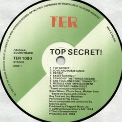 Top Secret! Soundtrack (Maurice Jarre) - cd-inlay