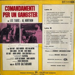 Comandamenti per un Gangster Soundtrack (Ennio Morricone) - CD Back cover