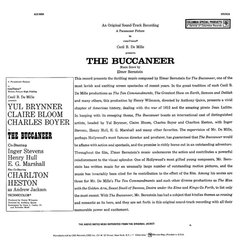 The Buccaneer Soundtrack (Elmer Bernstein) - CD Back cover