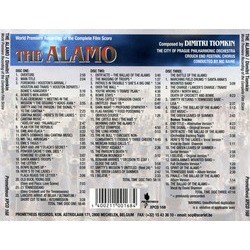 The Alamo Soundtrack (Dimitri Tiomkin) - CD Back cover