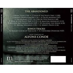 The Abandoned Soundtrack (Alfons Conde) - CD Back cover