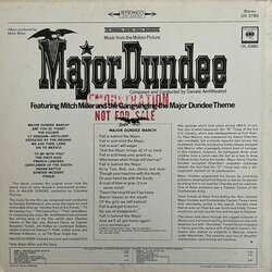 Major Dundee Soundtrack (Daniele Amfitheatrof) - CD Back cover