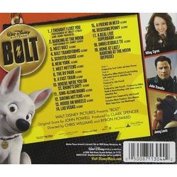 Bolt Soundtrack (John Powell) - CD Back cover