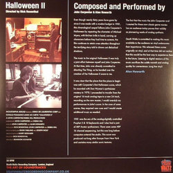 Halloween II Soundtrack (John Carpenter, Alan Howarth) - CD Back cover