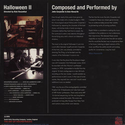 Halloween II Soundtrack (John Carpenter, Alan Howarth) - CD Back cover