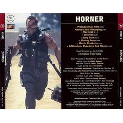 Commando Soundtrack (James Horner) - CD Back cover