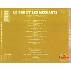 Le Bon et les Mchants Soundtrack (Francis Lai) - CD Back cover