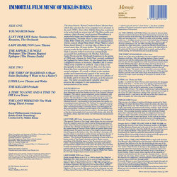 Immortal Film Music of Mikls Rzsa Soundtrack (Mikls Rzsa) - CD Back cover