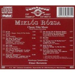 Mikls Rzsa: Hollywood Legend Soundtrack (Mikls Rzsa) - CD Back cover