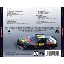 Days of Thunder Soundtrack (David Coverdale, Hans Zimmer) - CD Back cover