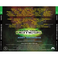 Star Trek: Nemesis Soundtrack (Jerry Goldsmith) - CD Back cover