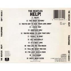 Help! Soundtrack (The Beatles, John Lennon, George Martin, Paul McCartney) - CD Back cover