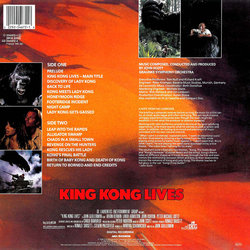 King Kong Lives Soundtrack (John Scott) - CD Back cover