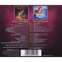 Beauty and the Beast / The Little Mermaid Soundtrack (Various Artists, Alan Menken) - CD Back cover