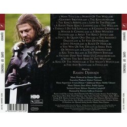 Game Of Thrones Soundtrack (Ramin Djawadi) - CD Back cover