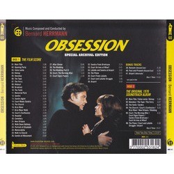 Obsession Soundtrack (Bernard Herrmann) - CD Back cover