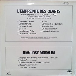 L'Empreinte des Gants Soundtrack (Gabriel Beytelmann, Juan Jos Mosalini, Astor Piazzola, Karl-Heinz Schfer) - CD Back cover