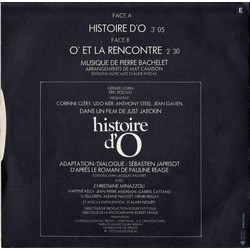 Histoire d'O Soundtrack (Pierre Bachelet) - CD Back cover