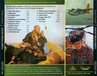 Flight from Ashiya Soundtrack (Frank Cordell) - CD Back cover