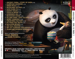 Kung Fu Panda 2 Soundtrack (John Powell, Hans Zimmer) - CD Back cover