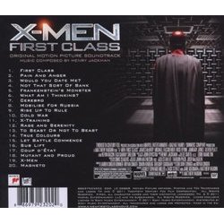 X-Men: First Class Soundtrack (Henry Jackman) - CD Back cover