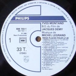 Trois places pour le 26 Soundtrack (Michel Legrand) - cd-inlay