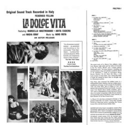 La Dolce Vita Soundtrack (Nino Rota) - CD Back cover