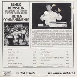 The Ten Commandments Soundtrack (Elmer Bernstein) - CD Back cover