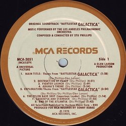 Battlestar Galactica Soundtrack (Stu Phillips) - cd-inlay