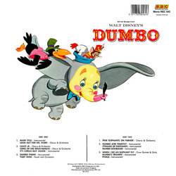 Dumbo Soundtrack (Various Artists, Frank Churchill, Oliver Wallace) - CD Back cover