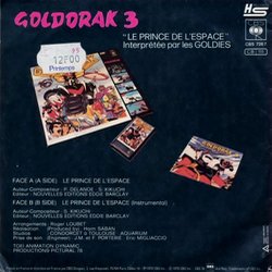 Goldorak 3: Le Prince de l'Espace Soundtrack (Pierre Delano, Shunsuke Kikuchi) - CD Back cover