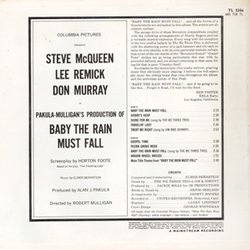 Baby the Rain Must Fall Soundtrack (Elmer Bernstein) - CD Back cover