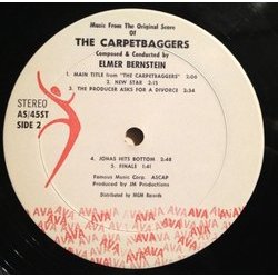 The Carpetbaggers Soundtrack (Elmer Bernstein) - cd-inlay