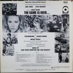 The Game is Over Soundtrack (Jean Bouchty, Jean-Pierre Bourtayre) - CD Back cover