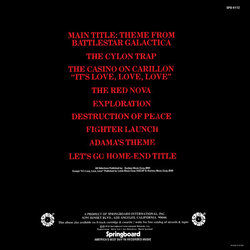 Music From Battlestar Galactica Soundtrack (Stu Phillips) - CD Back cover