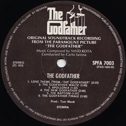 The Godfather Soundtrack (Nino Rota, Carlo Savina) - cd-inlay