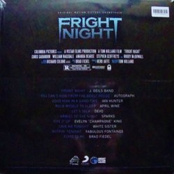 Fright Night Soundtrack (Various Artists, Brad Fiedel) - CD Back cover