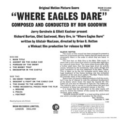 Where Eagles Dare Soundtrack (Ron Goodwin) - CD Back cover