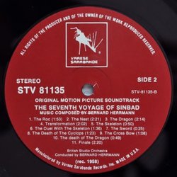 The 7th Voyage of Sinbad Soundtrack (Bernard Herrmann) - cd-inlay