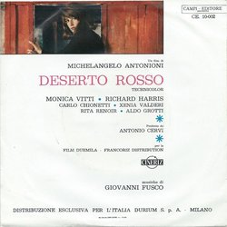 Il Deserto Rosso Soundtrack (Giovanni Fusco, Vittorio Gelmetti) - CD Back cover