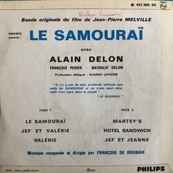 Le Samoura Soundtrack (Franois de Roubaix) - CD Back cover