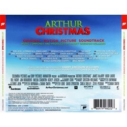 Arthur Christmas Soundtrack (Harry Gregson-Williams) - CD Back cover