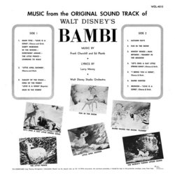 Bambi Soundtrack (Various Artists, Frank Churchill, Edward H. Plumb) - CD Back cover