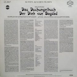 Das Dschungelbuch / Der Dieb von Bagdad Soundtrack (Mikls Rzsa) - CD Back cover